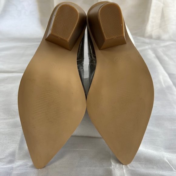 Cape Robbin Silver Snakeskin WESTERN BOOTS Stacked Heel BRAND NEW w/ BOX Size 10 - Picture 6 of 6